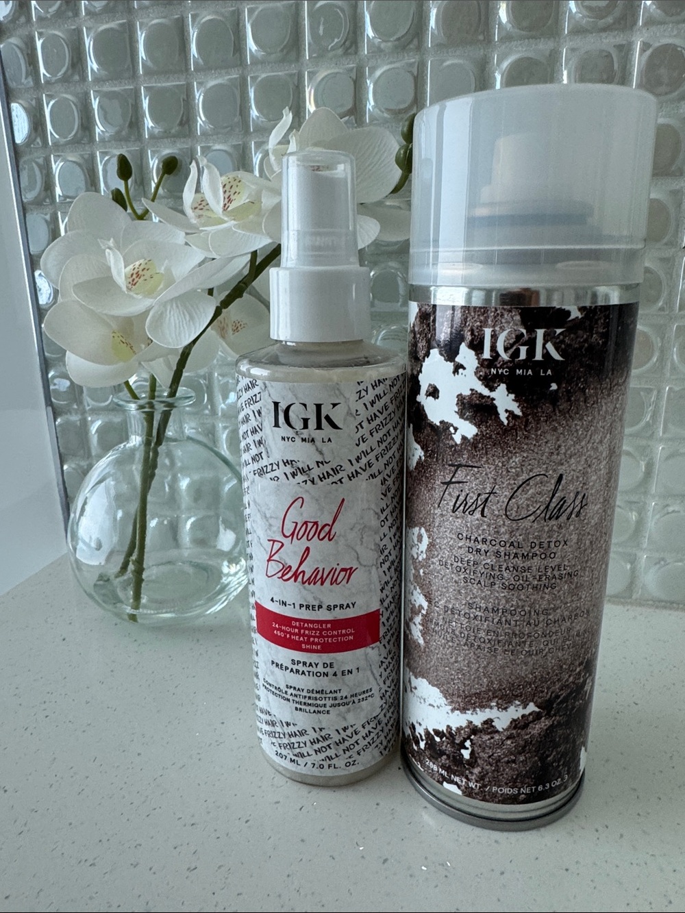 IGK Good Behavior 4-in-1 Prep Spray & First Clay Dry Shampoo Duo - White/Brown